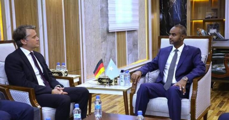 Somalia Minister of Defence spoke to the German government about Ethiopia.