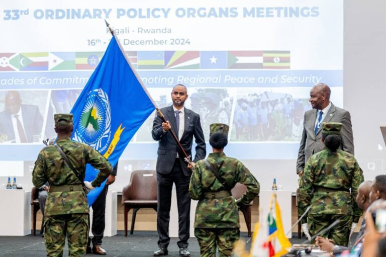 Somalia  taked over as the Chairman of the East African Armed Forces.
