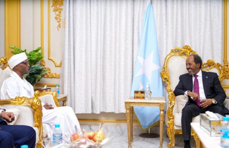 President Hassan Sheikh and  the Ambassador of the Sudan Embassy in Somalia held a high-level meeting .