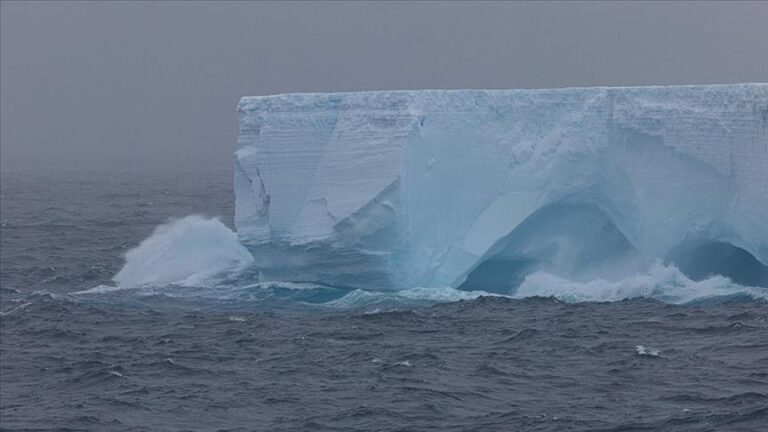 World’s largest iceberg emerges from vortex, moving northward.