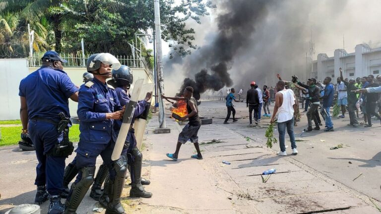 Congo protesters storm Kinshasa embassies over conflict in east.