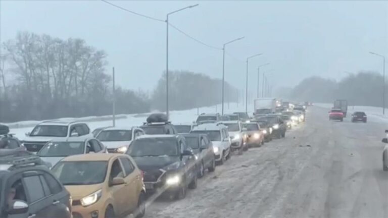 12 injured as 95 cars collide on Kazakhstan highway amid bad weather conditions.