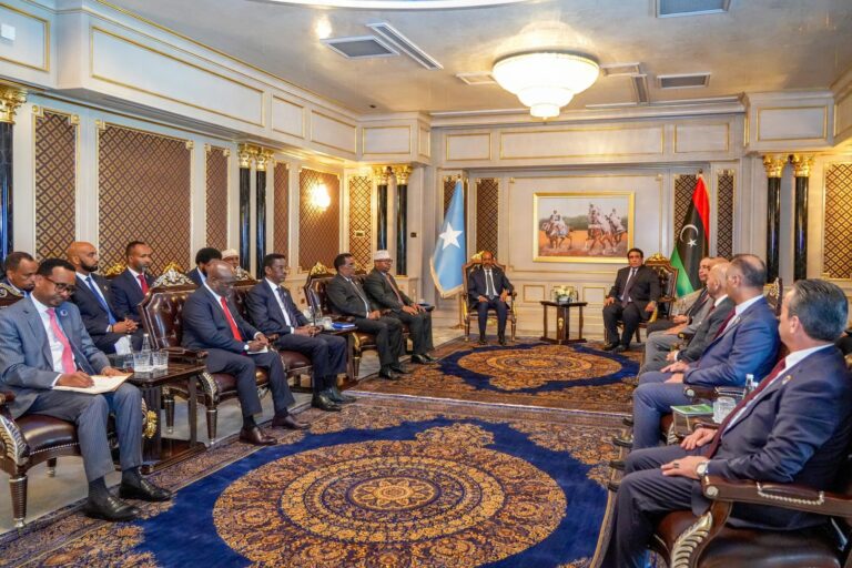 Muxuu kala hadlay Madaxweyne Xasan Sheekh madaxda dalka Liibiya ?