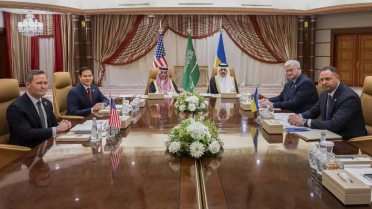 Ukraine accepts 30-day ceasefire agreement from US in a meeting held in Saudi Arabia.