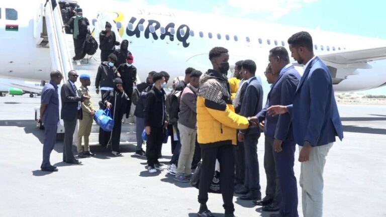 Nearly 150 Somali citizens stranded in Libya were brought back to the country.