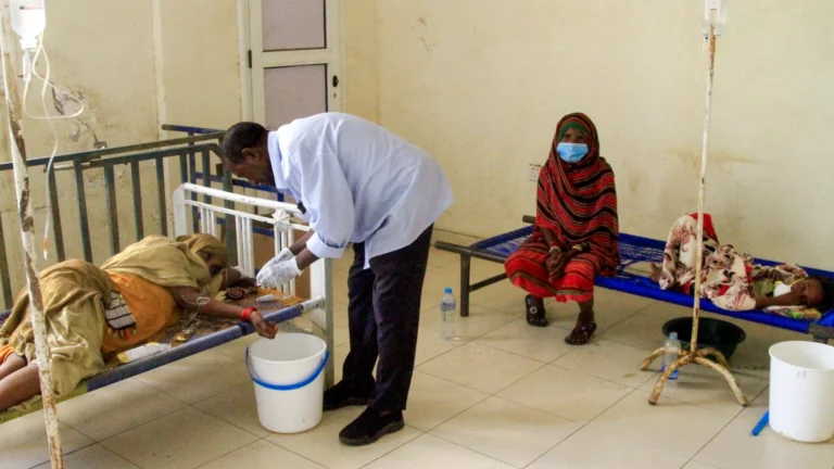 Many people die due to outbreak of  cholera in Sudan.