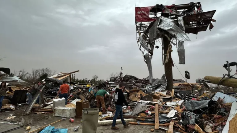 At least 34 killed as tornadoes and dust storms rip through parts of US