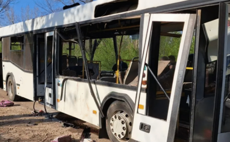 Nine killed in Russian attack on Ukraine bus