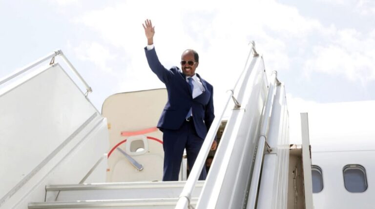President Hassan Sheikh Mohamud Departs for Kampala to Attend AU Troop-Contributing Countries Summit