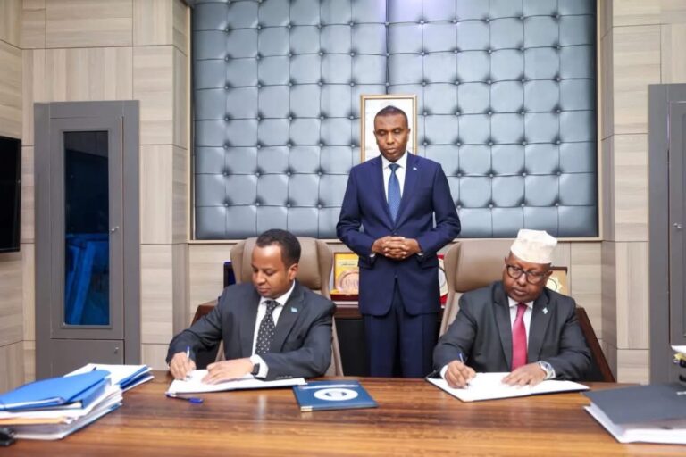 Raysal Wasaaraha Soomaaliya oo Xilkii U Kala Wareejiyey Wasiirka Cusub iyo Wasiirkii Hore ee Arrimaha Dibadda