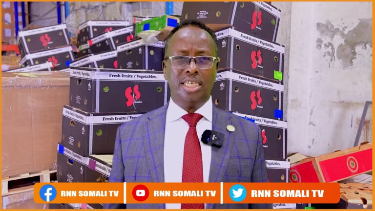 Wasiirka Beeraha XFS Maxamed Cabdi Xayir Maareeye oo tegay garoonka diyaaraha Aadan Cadde ayaa digni