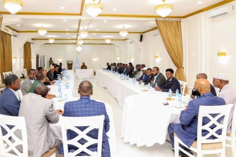Somalia President held discussion with the leadership of political organizations .