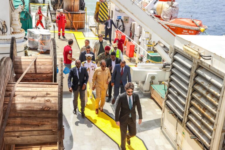 President Hassan Sheikh Mohamud Visits Oruç Reis Oil Exploration Vessel