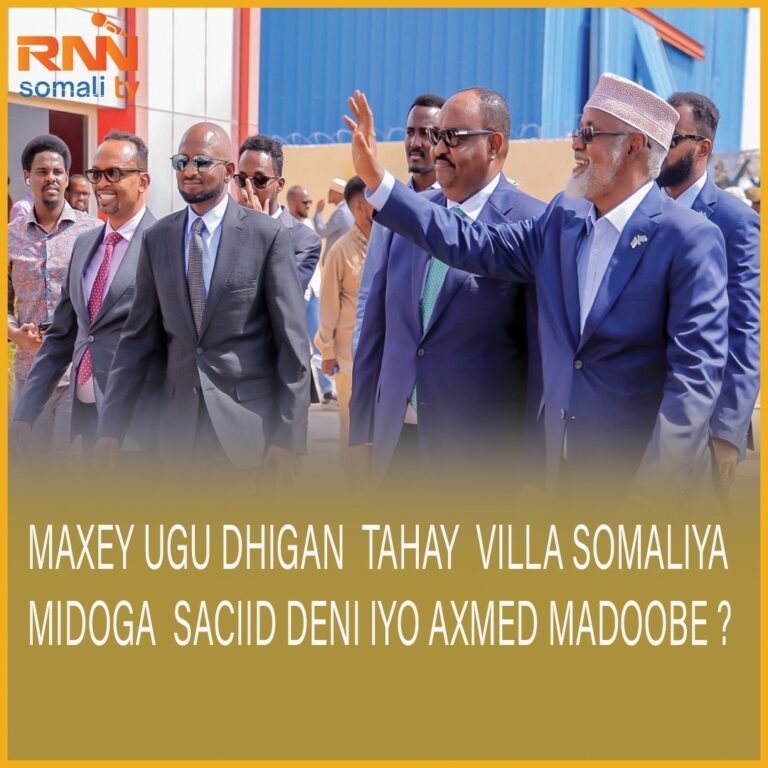 Maxey Uga Dhigantahay Villa Somaliya Midowga Saciid Dani iyo Axmed Madoobe?
