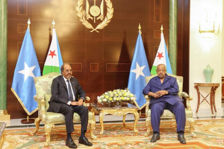 Somalia, Djibouti Bilateral talks on strengthening the historic relations between the two countries.