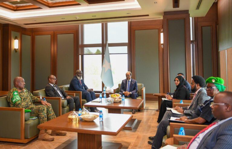 Somali President meets with top AUSSOM officials to boost Security Sector.