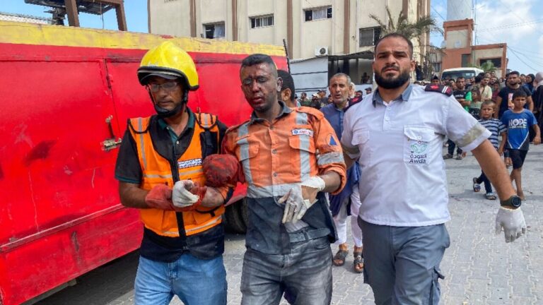 Four journalists among 15 killed in Israeli strike on hospital, Gaza officials say