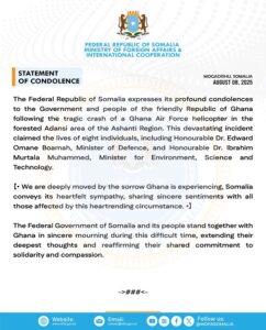 Gx0vgWeXwAApYld-242x300 Somali Government  expresses it  condolences to the Government & people following the tragic crash of a Ghana Air Force helicopter