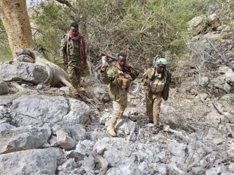 Puntland defense forces conduct heavy operation against ISIS in Baallade stream this morning.