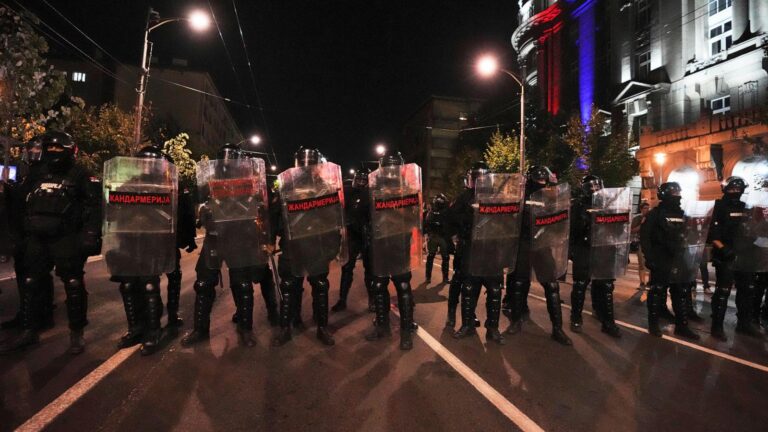 Serbia ruling party offices set on fire in protests