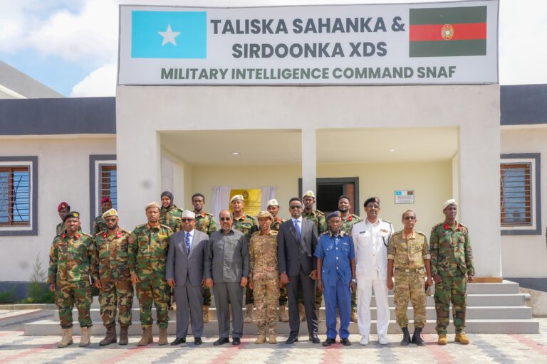 Somali President Inaugurates New Intelligence HQ, Applauds Military Successes in Galguduud and Lower Shabelle.