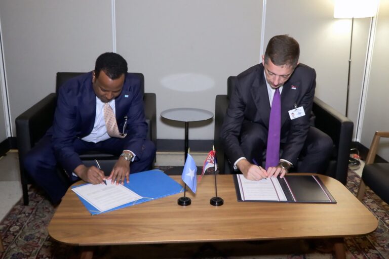 Somalia Signs Diplomatic Training MoU with Serbia at UNGA 80th Session.