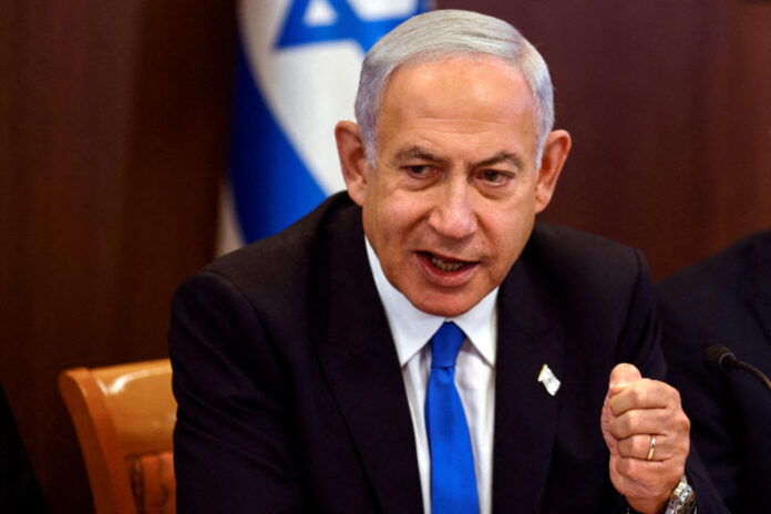 FILE PHOTO: Israeli Prime Minister Benjamin Netanyahu leads a cabinet meeting in Jerusalem